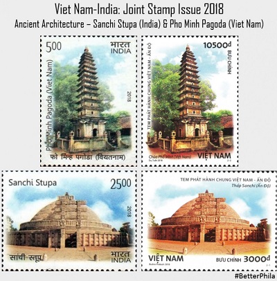 stamp Sanchi Stupa _Pho Minh Pagoda