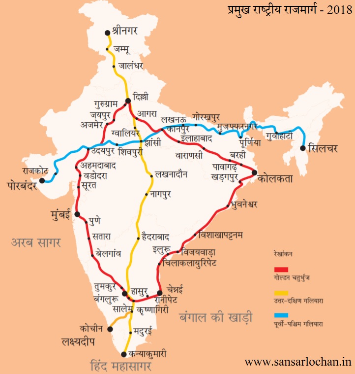 national highway map india