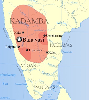 kadamba dynasty map