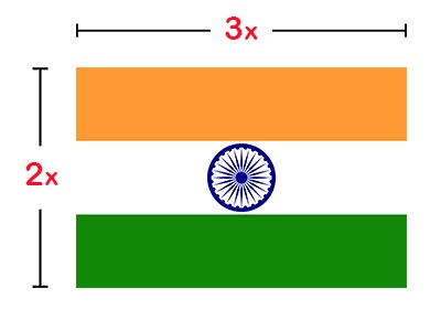 indian flag dimension