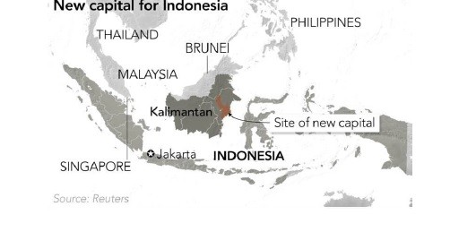 indonesia new capital map